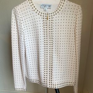 St. John cream suit jacket size 2 skirt size 4